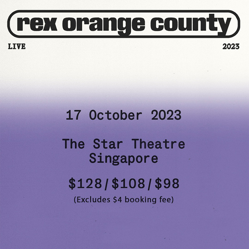 Rex Orange County Live in Asia 2023 Singapore 新加坡演唱会
